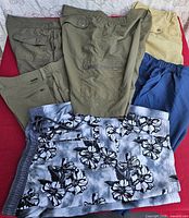 All six pairs spread out showing colours and styles