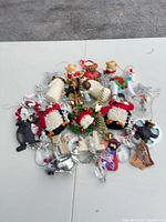 Group shot of all assorted Christmas ornaments