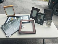 Overview of all seven frames on table