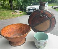 All three décor items together for scale and grouping