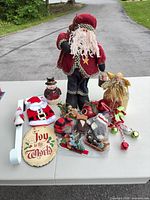 Group shot of all Christmas items on table