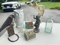 Group shot showing all ten décor items together on tabletop