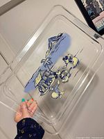 Full view of clear acrylic Disney serving tray