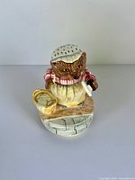 Front view of Mrs. Tiggy-Winkle ceramic music box