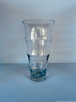 Full view of clear glass vase front