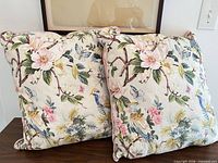 Front view of both pillows showing pattern and size