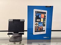 Kobo Arc retail box beside Lamicall stand