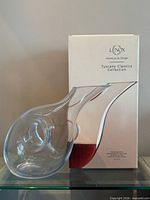 Decanter beside original box