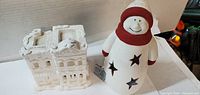 Castle and snowman full view