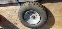 Full view of tire on rim