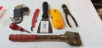 All tools laid out for overview