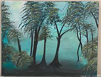 Full view of painting showing entire composition and colors