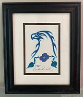 Front view of framed print showing entire artwork, mat, and frame