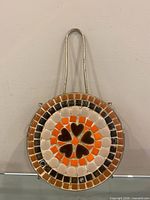 front view showing heart pattern and color tiles