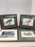 Group shot of all four framed prints