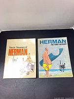 Front covers of both Herman Treasury books