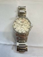 Front view of ellesse stainless steel wristwatch showing dial and bracelet