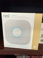 Front view of boxed Nest Protect detector