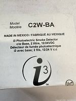 Box label showing model C2W-BA and specifications