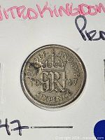 Reverse showing crowned GR monogram and date