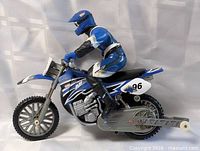 Right side view of whole toy showing bike and rider