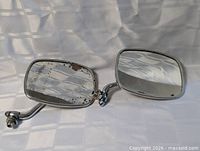 both chrome mirrors front view