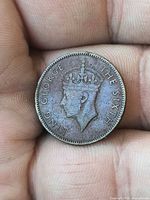 Obverse showing King George VI portrait and legend