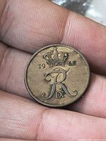 Obverse showing crown, 1966 date, Frederik IX monogram