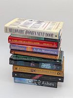 Stacked view of all book spines