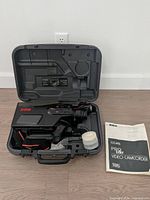 Camcorder, carry case, manual, lens cap/filter