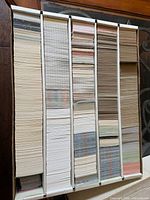 Full view of five-row storage box filled with cards