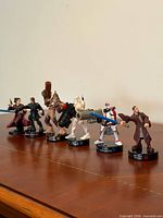 Group shot of all six Attacktix figures on bases