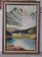 Full view of framed oil painting showing entire composition and frame