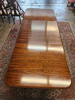 Top view of full table with leaves inserted