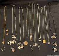 Group shot of all jewelry laid out