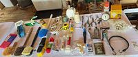 Overview of all items laid out on table