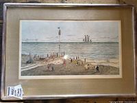 Large framed nautical print front view