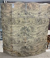 full front view of four-panel screen