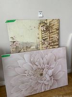 Both canvas prints showing size and design