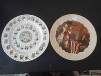 Both porcelain plates side by side showing overall design and size