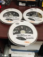 Front view of three packaged Cooler Master Megaflow 200 fans