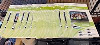 Front view of multiple Hannspree anti-glare screen protector packages arranged on shelf