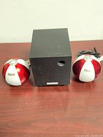 satellite speakers and subwoofer front view