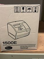 Original Lathem 1500E box with product illustration and branding