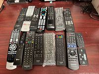 All 15 remote controls laid out for overview