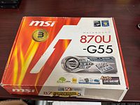 Front of original MSI 870U-G55 retail box