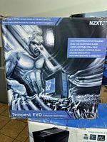 Retail box displaying NZXT Tempest EVO case artwork and specifications