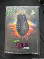 Front of retail box showing Razer Naga Epic mouse image and branding