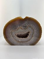 Front view showing full polished face and druzy cavity