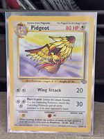 Pidgeot Jungle card in soft sleeve front view